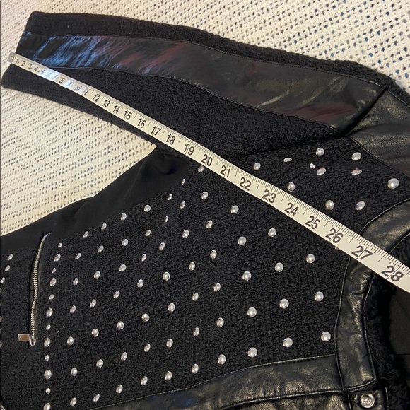 Peter Nygard Black Woven Studded Icon Jacket Snap Closer Women’s Size 12 -16 - Picture 13 of 13